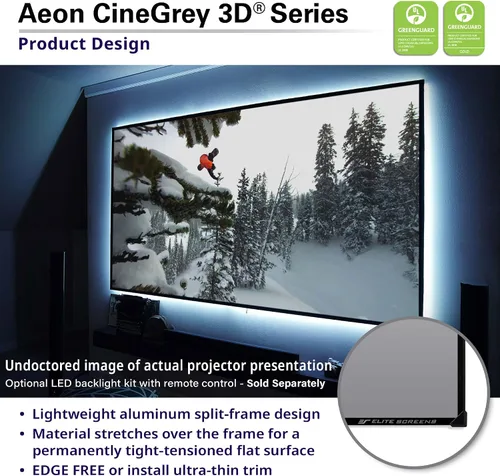 Vista 9 de Elite Screens - Serie Aeon Material 3D CineGrey Negro