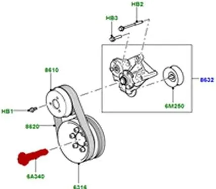 Vista 4 de GENUINE LAND ROVER PERNO CIGÜEÑAL POLEA RANGE ROVER LR4 RANGE ROVER SPORT DISCOVERY VELAR LR011952