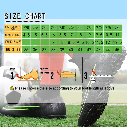 Vista 2 de Qzzsmy Tenis profesionales de fútbol para hombre, para interiores y exteriores, para competición, entrenamiento, atléticos, para niños grandes