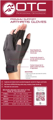Vista 6 de OTC Premium Support - Guantes para artritis, 1 par, XS (paquete de 2)