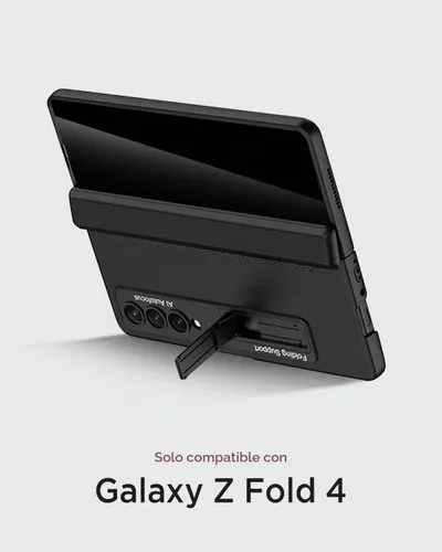 Vista 2 de Miimall - Funda para Samsung Galaxy Z Fold 4 con pantalla de privacidad, soporte ajustable integrado y protección magnética de bisagra, funda