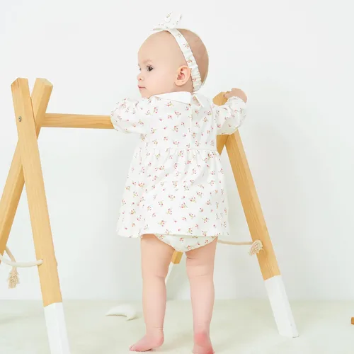 Vista 101 de pureborn Vestido de bebé niña 0-24 meses