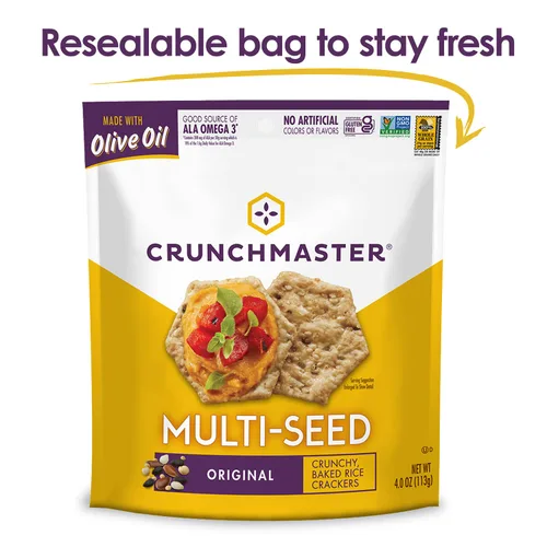 Vista 5 de Crunchmaster Multi-Seed Gluten-Free Original, 4 Ounce (Pack of 12)