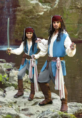 Vista 3 de Disfraz de Capitán Jack Sparrow para Niños de Piratas del Caribe de Disney Multicolor