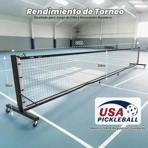 Vista 6 de Fostoy Pickleball Net, Pro Aluminum Frame with Dual-Side Tensioning System