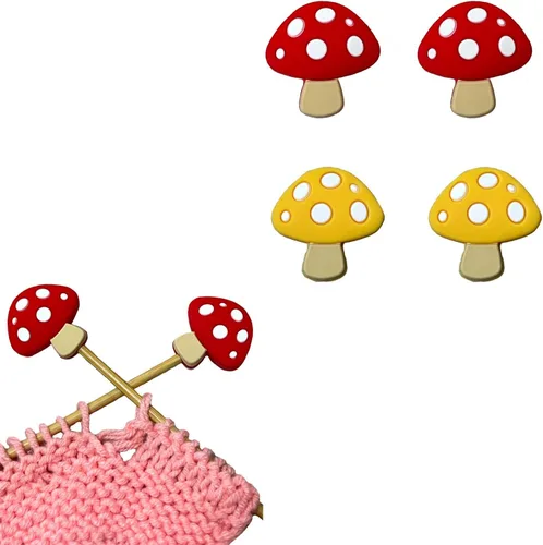 Vista 10 de SPANSEE 4 piezas de tapas de extremo en forma de camper para agujas de tejer, tapones para agujas de tejer, tapones para puntadas, protectores
