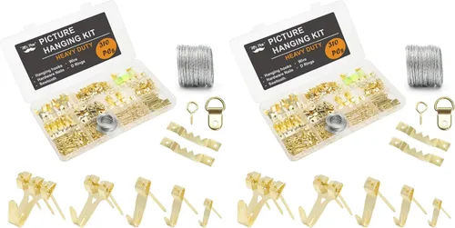 Vista 13 de Mr. Pen - Kit negro para colgar cuadros de 220 piezas, clavos, ganchos y herrajes