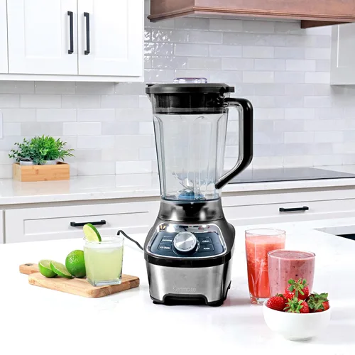 Vista 2 de Kenmore - Batidora eléctrica, batidora congelada, batido congelado, batido, máquina de puré, molinillo Licuadora de cocina con función de Negro