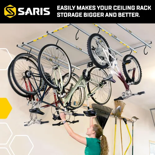 Vista 3 de Saris Almacenamiento de bicicletas, estacionamiento de bicicletas para el hogar, soporte de techo y kit adicional
