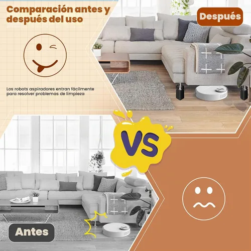 Vista 4 de Paquete de 4 elevadores de cama ajustables, 4 pulgadas con abrazadera de tornillo, elevador de cama resistente para silla, escritorio, mesa, patas