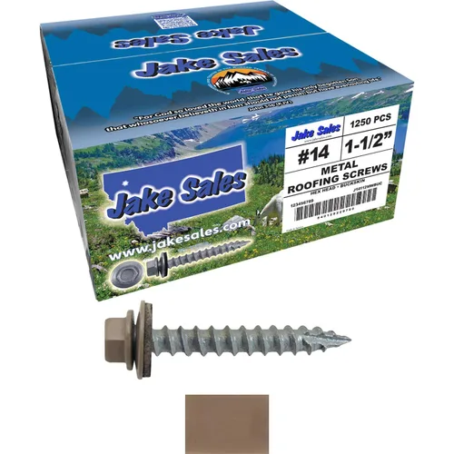 Vista 197 de TORNILLOS PARA TECHOS DE METAL #14: (250) Tornillos x 1" ABC GRIS Tornillo para techo de chapa metálica con cabeza hexagonal y arandela.