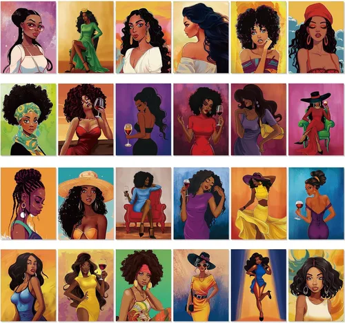 Vista 5 de Sherr Juego de 24 lienzos predibujados para pintar para adultos, lienzo preimpreso a granel, sorbo y pintura, paneles estirados, juego de pintura