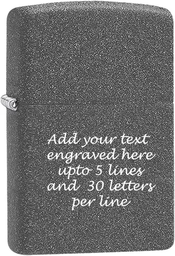 Vista 15 de Mechero personalizado Zippo Classic resistente al viento con grabado (1941 Negro Hielo)