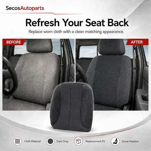 Vista 3 de SecosAutoparts Funda de asiento de repuesto para parte superior del conductor, compatible con Dodge Ram 1500 2500 3500 SLT 2001 2002 2003 2004 2005