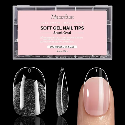 Vista 24 de MelodySusie Puntas de uñas cuadradas extralargas en X, 600 unidades, 12 tamaños, acrílico transparente, uñas a presión para extensiones de bricolaje