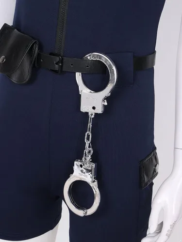 Vista 6 de YiZYiF Disfraz de oficial de policía para mujer, disfraz de policía, disfraz de cosplay