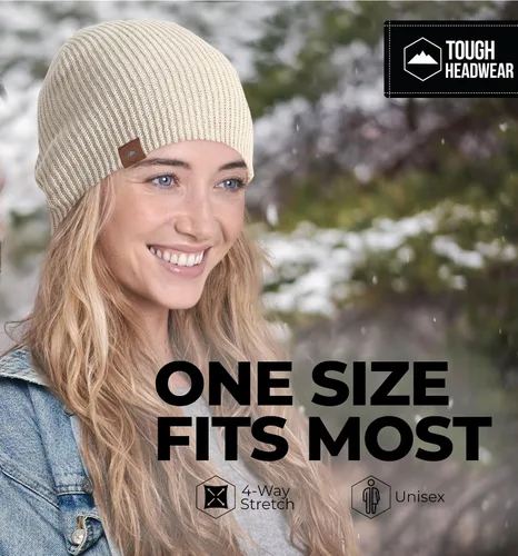 Vista 4 de Gorros para hombres y mujeres, gorro de punto, cálido y suave, gorro de punto diario, sombrero de trineo para mujeres y hombres para clima frío