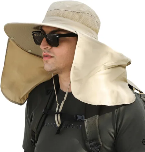 Vista 17 de HUAMULAN Sombrero de verano de ala ancha para mujer, agujero para cola de Bg8112-negro