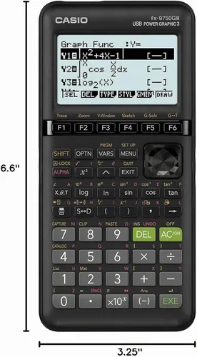 Vista 9 de Casio fx-9750GIII Calculadora Gráfica Pantalla Natural de Libro de Texto Programación Python Ideal para Exámenes, STEM y Matemáticas Avanzadas