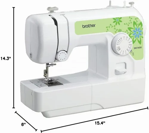 Vista 6 de Brother SM1400 Máquina de coser de 14 puntadas con paquete de 6 hilos SASEW6