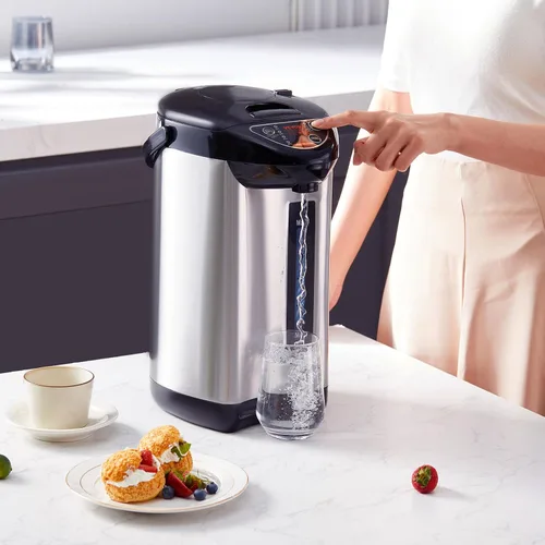 Vista 17 de VEVOR Dispensador de agua caliente, caldera y calentador de agua ajustable de 4 temperaturas, calentador de agua de encimera de acero inoxidable