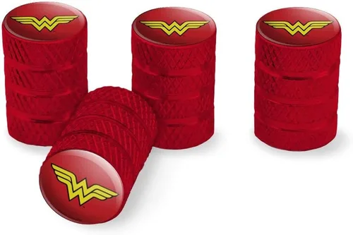 Vista 8 de GRAPHICS & MORE - Tapones para válvulas de llantas con el logotipo clásico de Wonder Woman