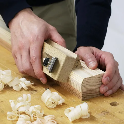 Vista 6 de KAKURI Plano biselado para madera [ajustable a 30°/45°/60°] - Plano biselado de esquina japonés para carpintería - Hoja de acero japonés y cuerpo