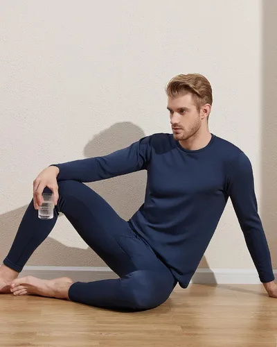 Vista 4 de LAPASA Men's Thermal Underwear Set Soft Fleece Lined Long Johns LightMidHeavy Weight Base Layer Top & Bottom M11M24M57