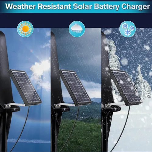 Vista 3 de Sumind Panel solar de 6V 3.5W para alimentador de ciervos, cargador de batería solar impermeable al aire libre, cargador de batería de alimentador