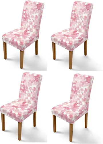 Vista 29 de HUGS IDEA Butterfly Dining Room Chair Covers Set of 2 Blue Marble Stretch Parsons Chair Slipcovers Washable Kitchen Chairs Protector Covers for