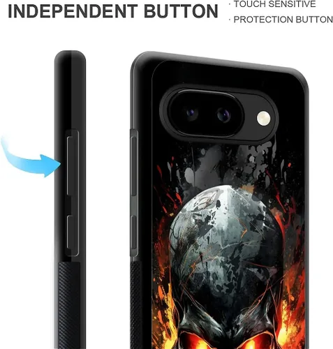 Vista 795 de Compatible con Google Pixel 4A 5G Mobile Case Creative Acrylic Panel trasero Silicona Protección Grip especialmente diseñado para Google Pixel 4A 5G