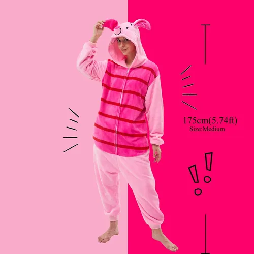 Vista 6 de GONAAP Unisex Adult Onesie Pajamas Animal One Piece Costume Cosplay Sleepwear