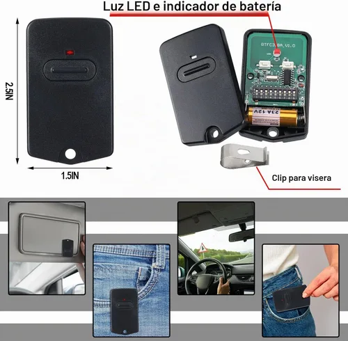 Vista 2 de Kingdder - 4 unidades de control remoto de apertura de puerta compatible