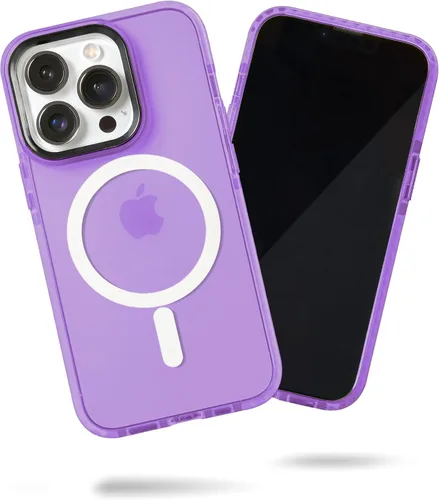 Vista 65 de SteepLab Funda de barrera para iPhone 13, protección de 360 grados que absorbe impactos con bisel elevado y colores llamativos (cielo azul brillante)