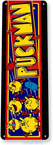 Vista 3 de Tinworld Signo de estaño: Puckman Arcade Marquesina Signo Gameroom Classic Console C984