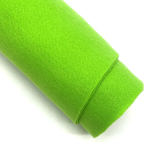 Vista 3 de Ice Fabrics - Tela de fieltro para manualidades por yarda - 72 pulgadas de ancho y 1.6 mm de grosor, fieltro acrílico verde manzana suave y duradero