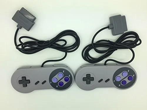 Vista 2 de Super Nintendo SNES Controllers AV Cable and Power Adapter Bundle for the Original Super Nintendo SNES Console System TBGS