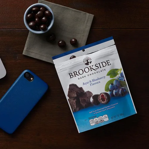 Vista 5 de BROOKSIDE Chocolate Oscuro, Chocolate para Picar con Sabor a Acai y Arándano en Bolsa, 7 oz