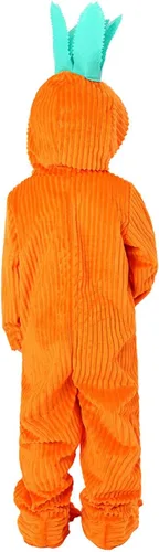Vista 4 de shyhand Pijama con capucha de conejo de Pascua, diseño de zanahoria, unisex, disfraz de animal de una pieza para niños y niñas de 4 a 10 años