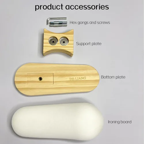 Vista 4 de Tabla de planchar de corsé de busto, tabla de planchar de manga pequeña con base de madera maciza, jamón a medida con varias superficies de prensado