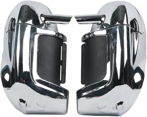 Vista 14 de Carenados para motocicletas para Harley, SLMOTO Carenado inferior ventilado negro vívido para piernas con altavoces de 6.5" y rejillas para Harley