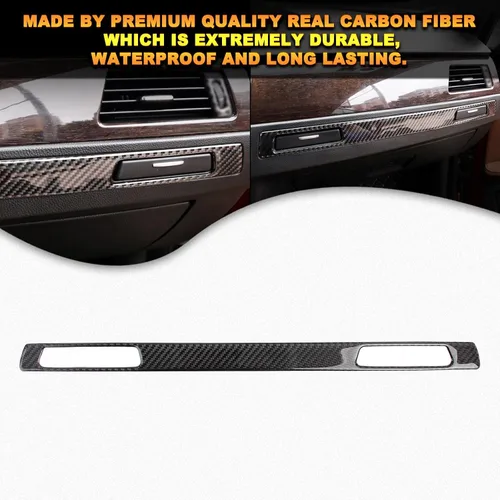 Vista 6 de x xotic tech 1 pieza de fibra de carbono auténtica para interior de coche, cubierta de copiloto, compatible con BMW Serie 3 E90 E92 E91 E93 2005-2012