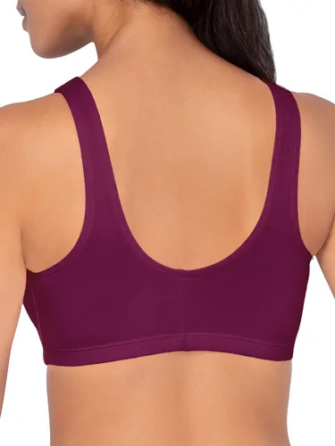 Vista 6 de Fruit of the Loom Brasier deportivo reforzado para mujer, de cierre frontal