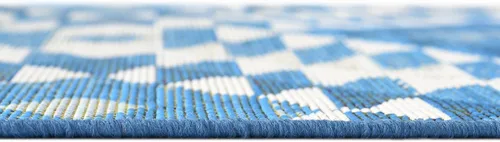 Vista 14 de Unique Loom Outdoor Southwestern Collection - Alfombra de área - Fethiye (2' x 3' 1", rectangular, azul/azul claro)