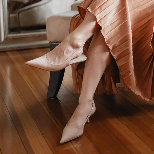 Vista 5 de JENN ARDOR Zapatos de vestir de tacón bajo para mujer, zapatos de vestir para gatitos, sandalias de tacón elegante, zapatos casuales de moda