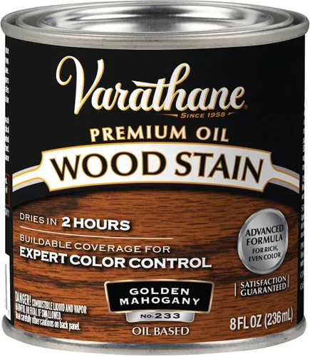 Vista 24 de 1 cuarto de galón Rust-Oleum Brands 211728H Gunstock Varathane - Tinte para madera interior a base de aceite (paquete de 2)