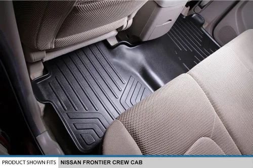 Vista 4 de SMARTLINER Juego de alfombrillas personalizadas de 2 filas compatibles con Nissan Frontier 2005-2021
