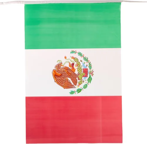 Vista 2 de Bandera mexicana para exteriores (1 unidad) (1/paquete)