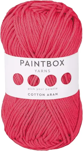Vista 56 de Paintbox Yarns 100% algodón Aran, 50 g (1.76 oz), 85 m (93 yardas) - Lana blanca en cartón para crochet, tejer - Suave, ligera para suéter, ropa