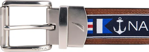 Vista 3 de Nautica Cinturón reversible para hombre con patrón de bandera